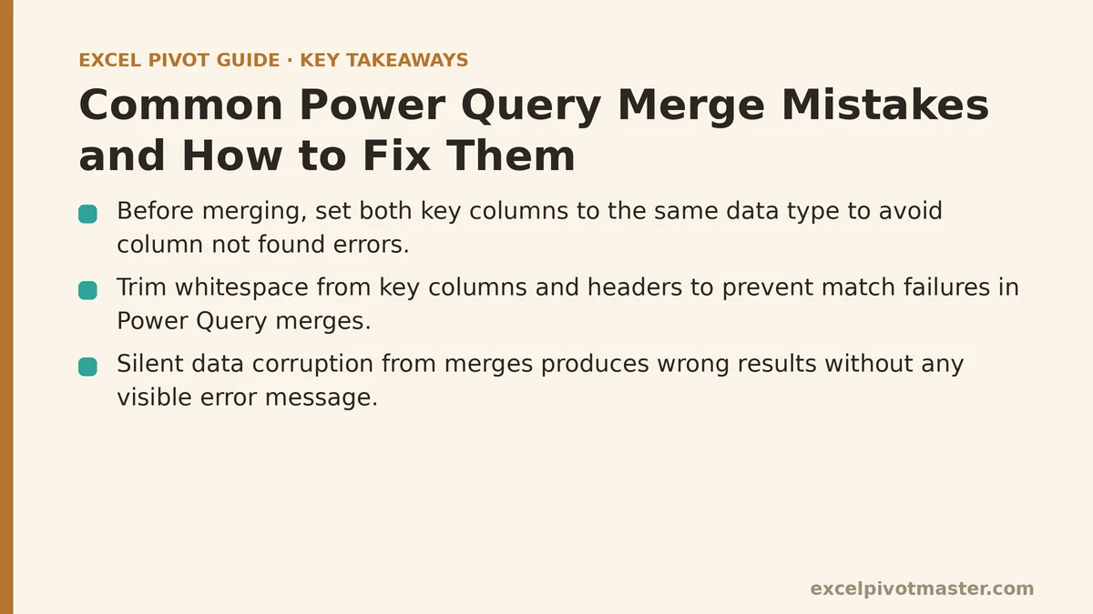 Common Power Query Merge Mistakes and How to Fix Them