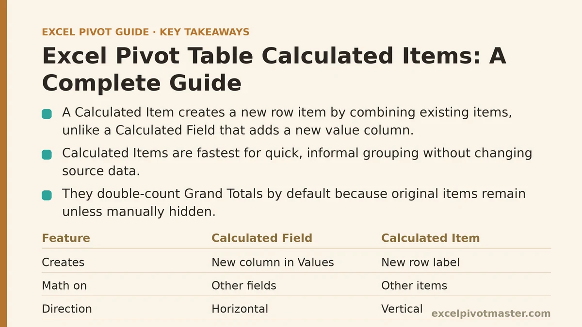 Excel Pivot Table Calculated Items: A Complete Guide