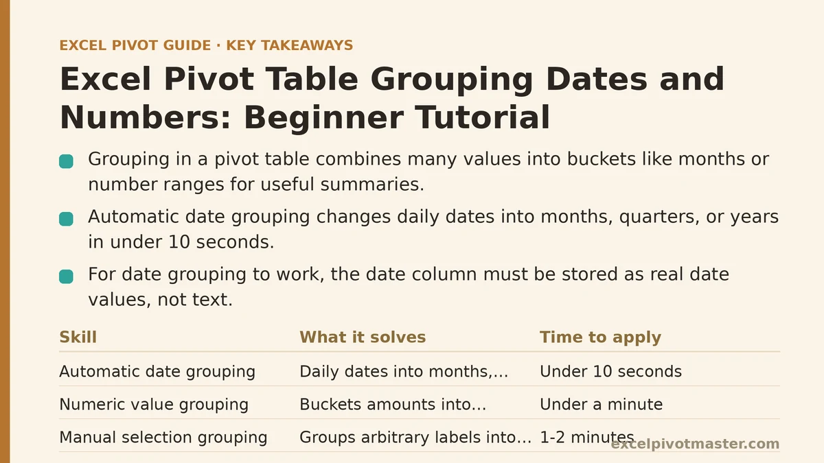 Excel Pivot Table Grouping Dates and Numbers: Beginner Tutorial