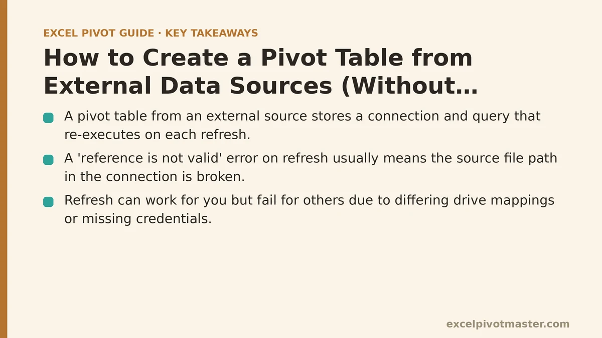 How to Create a Pivot Table from External Data Sources (Without Breaking It on Refresh)