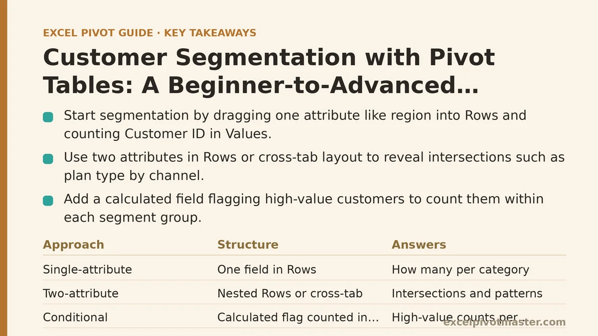 Customer Segmentation with Pivot Tables: A Beginner-to-Advanced Roadmap